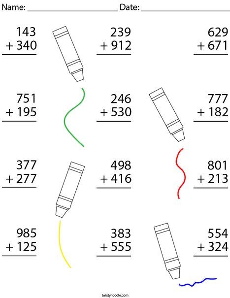 3 Digit Addition, Math Helper, Holiday Math Worksheets, Math Addition Worksheets, Writing Lesson Plans, Free Printable Math Worksheets, Mathematics Worksheets, Math Sheets, 1st Grade Math Worksheets