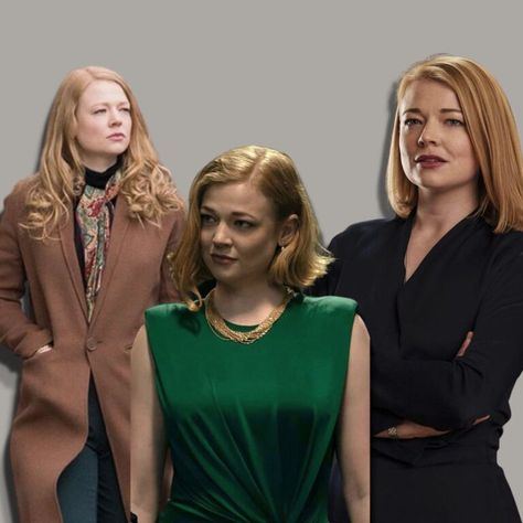 Siobhan Roy's "Succession" Hairstyles | POPSUGAR Australia Shiv Roy Haircut, Shiv Roy Hair, Siobhan Roy Style, Siobhan Roy, Shiv Roy, Sarah Snook, Hair Evolution, Style Transformation, Blonde Curls