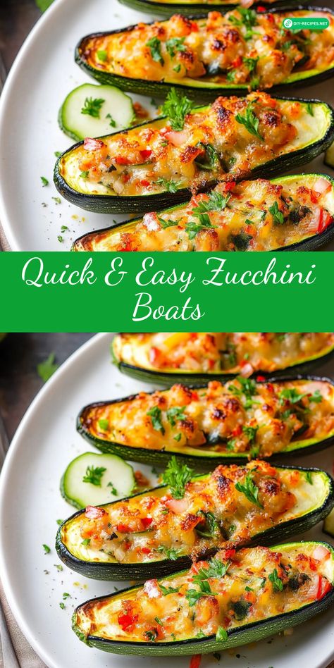 Looking for a quick dinner idea? These Zucchini Boats are stuffed with sausage, cheese, and marinara, making them a delicious and easy option. Baked Zucchini Boats, Mushroom Zucchini Recipe, Boat Recipes, Zucchini Boats Recipe, Zucchini Boat, Zucchini Dinner Recipes, Zucchini Boat Recipes, 400 Calorie Meals, Zucchini Cheese