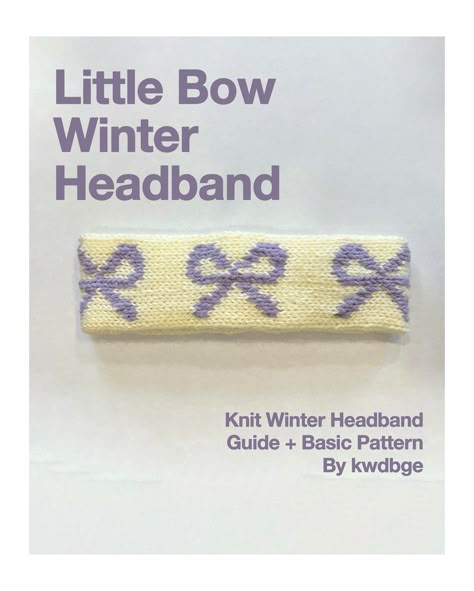 **This is a digital download pattern for a knit headband, NOT a finished product** So happy to finally be releasing this pattern after all the support and attention it has gotten on Pinterest! This headband is so adorable and the perfect unique accessory for colder months! **This is more of a guide/walkthrough than a pattern as I detail how I made this headband as well as the techniques used for the design and finishes. You will need to have a basic understanding of beginner knitting techniques Free Knitted Headband Pattern, Headband Knitting Patterns, Small Knitting Projects, Knit Bow, Knitting Hacks, Knit Headband Pattern, Beginner Knitting, Knit Art, Knit Headband