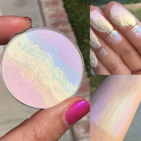 OPALESCENT Rainbow Highlighter Mineral by AddictiveCosmetics Eye Brow Makeup, Rainbow Highlights, Rainbow Kawaii, Hypoallergenic Makeup, Lash Tricks, Glitter Shadow, Beauty Bath, Eyeliner Brush