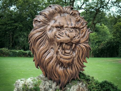 3d Panel, Majestic Lion, King Of The Jungle, Carving Wood, 3d Panels, Wall Panel, Inner Strength, The Lion, Intricate Details