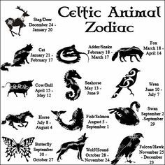 Celtic Animal Zodiac, 4 Types Of Love, Celtic Animals, Moon Chart, Spells That Really Work, Wiccan Tattoos, Zodiac Meanings, Animal Zodiac, Animals Tattoo