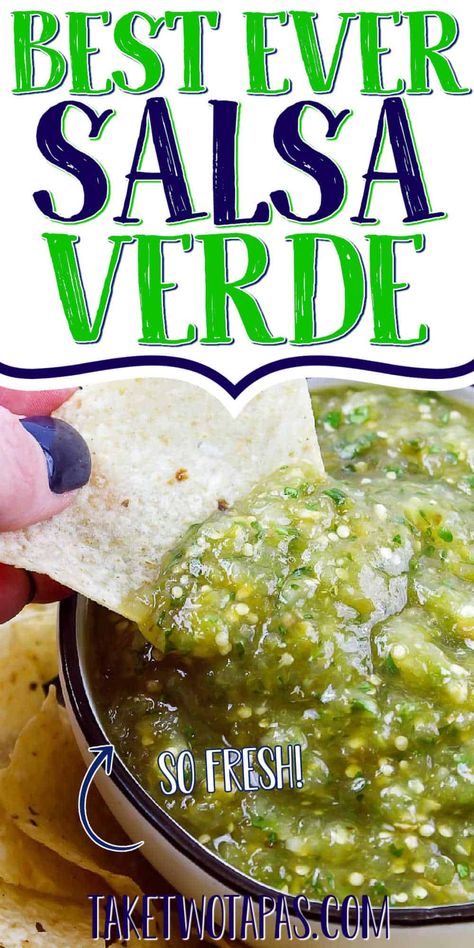 Homemade Green Salsa, Easy Salsa Verde Recipe, Easy Salsa Verde, Green Salsa Recipe, Salsa Easy, Make Salsa, Homemade Salsa Verde, Easy Homemade Salsa, Salsa Verde Recipe