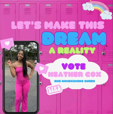 Homecoming Slogan Ideas, Miss Freshman Campaign Ideas, Homecoming Campaign Ideas Flyers, Sga Posters, Homecoming Campaign Ideas, Homecoming Flyer Ideas, Hoco Campaign, Hoco Themes, Hoco Queen