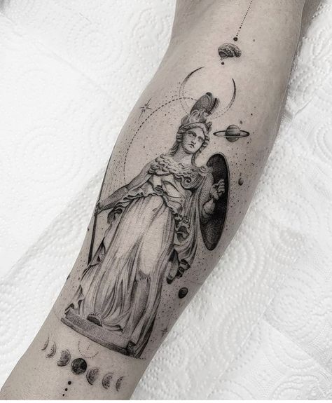 First Tattoo Ideas, Artwork Tattoo, Statue Tattoo, Geometric Tattoo Design, Roman Sculpture, Greek Tattoos, The Sweetest Thing, Instagram Tattoo, Space Tattoo