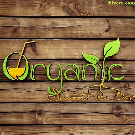 I will make modern food restaurant drink catering business logo design Catering Business Logo, Organic Juice Bar, Supermarket Design Interior, Organic Food Logo, Environment Logo, Juice Bar Design, Organic Bar, Restaurant Drinks, Cafe Wall Art