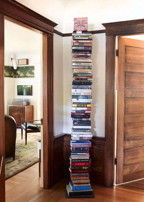 Home Library Ideas Book Lovers, Sapien Bookcase, Vertical Bookshelf, Reading Rooms, Berkeley Homes, Craftsman Bungalow, Wall Bookshelves, Craftsman Bungalows, Book Stack