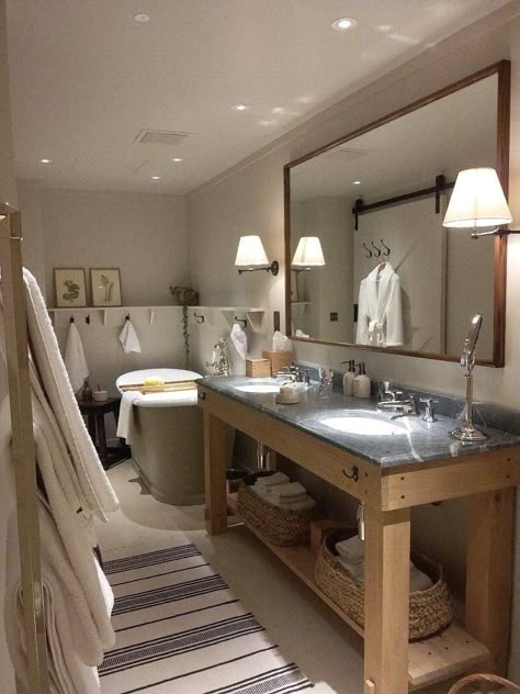 Heckfield Place Bathroom, Cotswold Extension, Heckfield Place, Marble Shelves, Countryside Hotel, Hampshire England, Traditional Bathrooms, Cosy Cottage, Primary Bath