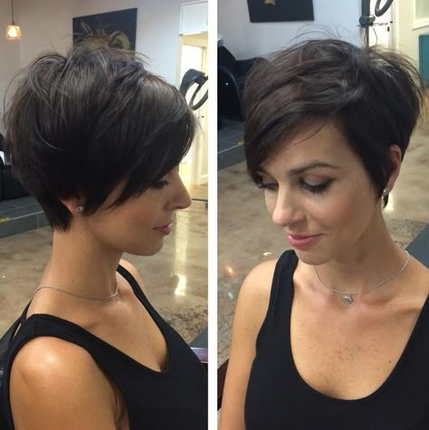 60 Gorgeous Long Pixie Hairstyles Longer Pixie Haircut, Long Pixie Hairstyles, Pixie Cut With Bangs, Long Pixie Cuts, Short Hairstyles For Thick Hair, Long Pixie, Short Pixie Haircuts, Short Hairstyle, Short Hair With Layers