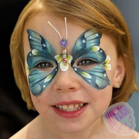 Blue butterfly 🦋😍 #bluebutterfly #butterflyfacepainting #cutefacepaint #facepaint #facepainterslife #facepainting #facepaintbutterfly Paint Butterfly, Butterfly Face Paint, Butterfly Face, Facepaint, Blue Butterfly, Face Painting, Face Paint, Butterflies, Paint