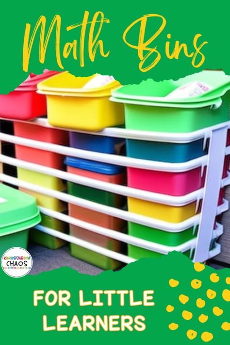 Math Bins For Little Learners - Kindergarten Chaos Math Tubs Kindergarten Free, Math Tubs Kindergarten, Math Tubs, Work Bins, Free Math Games, Lakeshore Learning, Math Lesson Plans, Math Work, Math Time