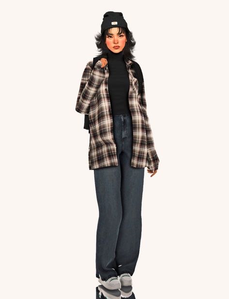 Naomi's Corner Sims 4 Bennie, Sims 4 Flannel Cc, Sims 4 Cc Flannel, Sims 4 Beanie Cc, Sims 4 Leather Jacket, Sims 4 Cc Beanie, Sims 4 Jacket Cc, Sims 4 Jacket, Ts4 Lookbook