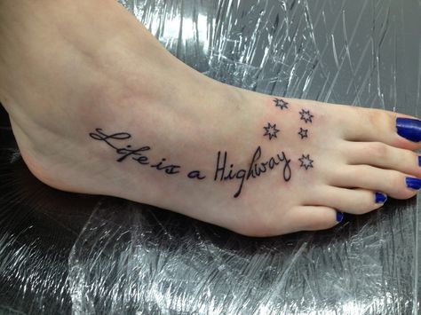 Life is a highway Life Is A Highway Tattoo, Life Is A Highway Cars, Highway Tattoo, Cars Tattoo, Matching Tats, Life Is A Highway, Ideas For Tattoos, Car Tattoos, Get A Tattoo