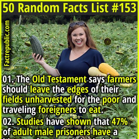 50 Random Facts List #153 - Fact Republic Mind Blowing Thoughts, Weird History Facts, Fact Republic, Psychological Facts Interesting, Unusual Facts, True Interesting Facts, Psychology Fun Facts, Mind Blowing Facts, The Old Testament