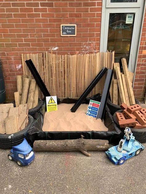 Outdoor Role Play Area, Sand Area Eyfs Outdoor, Sen Outdoor Area, Eyfs Outdoor Creative Area, Preschool Outside Play Areas, Nursery Outdoor Area, Reception Outdoor Area, Year 1 Outdoor Area, Outdoor Construction Area Eyfs