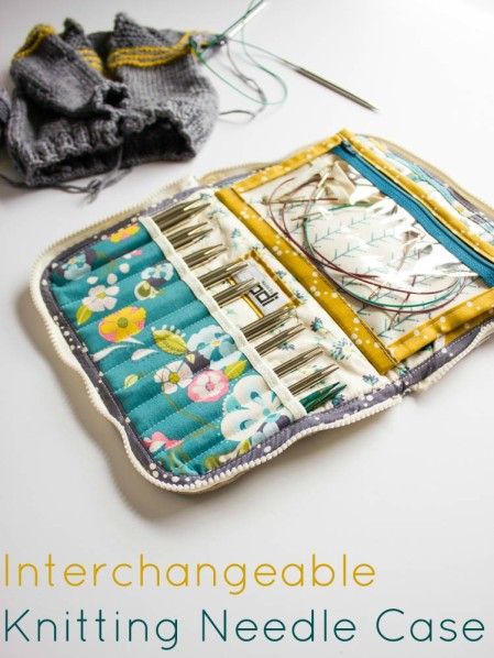 Leather Case for Knitpicks Interchangeable Knitting Needles Diy Knitting Needle Case, Knitting Needle Case Pattern, Purse Organizer Pattern, Knitting Bag Tutorial, Diy Knitting Needles, Knitting Case, Knitting Needle Storage, Interchangeable Knitting Needles, Knitting Needle Case