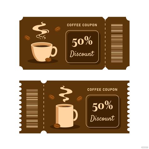 Coffee Coupon Design, Coffee Shop Business Card, Coffee Template, Loyalty Card Design, Coffee Poster Design, خريطة ذهنية, Coffee Artwork, Image Graphic, Professional Business Card Design