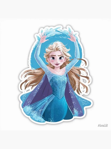 "elsa sticker " Sticker for Sale by Aixa12 | Redbubble Elsa Sticker, Frozen Stickers, Frozen Aesthetic, Sticker Pack, Glossier Stickers, Transparent Stickers, Stickers Packs, Sticker Design, Vinyl Sticker