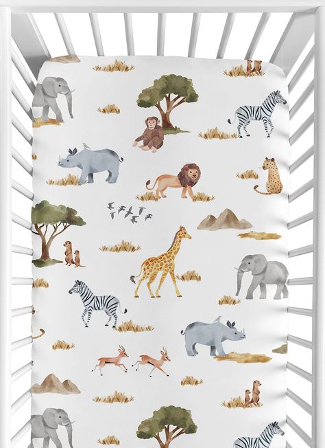 PRICES MAY VARY. Dimensions: 52 in. x 28 in. x 8 in. Brushed Microfiber - Multicolor Watercolor Jungle Animals Print Fully elastic bottom for secure fit on most standard size cribs and toddler beds Easy machine washable and dryable Love the fabric style? Sweet Jojo Designs also makes coordinating bedding and decor accessories. Sweet Jojo Designs crib sheets are designed to match with their coordinating Crib Bedding Sets. Made with soft and cozy fabrics in exclusive patterns and colors. Sweet Joj Watercolor Jungle Animals, Zoo Nursery, Concrete Creations, Jungle Theme Nursery, Safari Theme Nursery, Crib Toddler Bed, Mini Crib Sheets, Jungle Nursery, Toddler Mattress