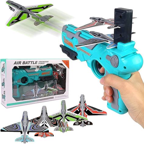 Airplane Launcher Toy Gun with Foam Glider Planes Outdoor Games for Children Best Aeroplane Toy for 3+Kids : Amazon.in: Toys & Games Airplane Launcher, Dinosaur Toys For Kids, Computer Gifts, Outdoor Games For Kids, Airplane Toys, Flying Toys, Straightening Brush, Best Kids Toys, Hair Easy