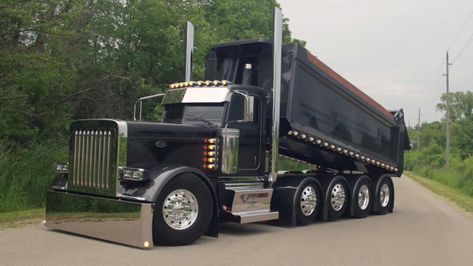 Big+Rig+Spotlight+Bauers+Super+Dump+-+Big+rig+trucks,+also+known+as+semi-trucks+or+tractor-trailers,+are+commonly+used+for+long-haul+transportation+and+commercial+pu Tractor Trailer Truck, Dump Trucks, Tractor Trailers, Big Rig, Big Rig Trucks, Peterbilt, Semi Trucks, Trailer, Trucks