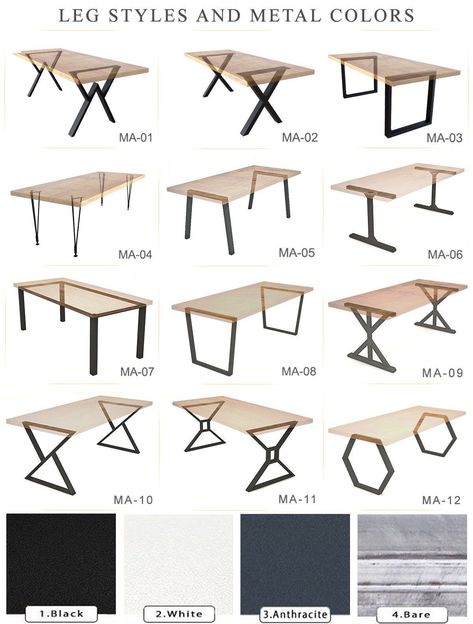 This dining table leg is made of sturdy steel materialYou can use it for solid wood tabletop safetyIt can support around 400-450 lbsYou can choose a leg number from the dropdown menuMaterial InformationMetal legs are made of steelFinish of metal legs is powder-coated paint(You can see color options in the gallery and message to us🎯We share the final pictures for your confirmation after productionThusyou can avoid negative surprises and enjoy your shopping. Walnut Wood Dining Table, Design Dining Table, Farmhouse Table Legs, Farmhouse Style Dining Table, Dining Room Shelves, Natural Wood Table, Dining Table Rustic, Steel Table Legs, Live Edge Dining Table