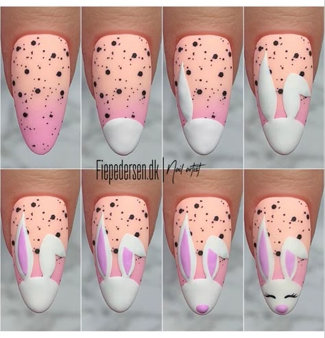 Easter Nail Art Tutorial, Easter Nails Ideas, Practice Nails, Quick Nail Art, Bunny Nails, Easter Nail Designs, Easter Nail, Easter Nail Art, Summer Toe Nails