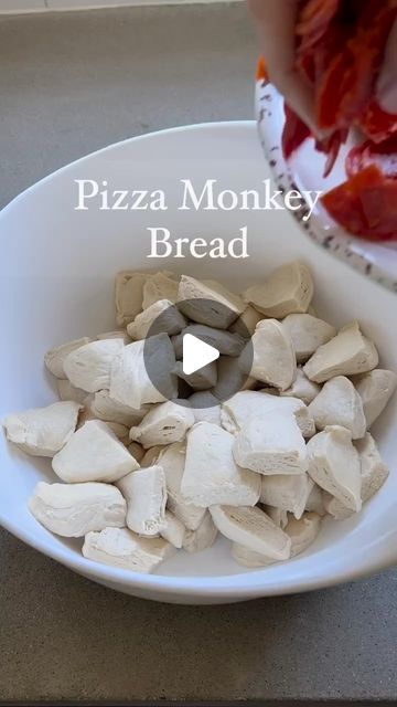 Alex Kubacak on Instagram: "Just in time for swimsuit season: Pizza Monkey Bread

Credit: @houseofwest_ 

Recipe:
- chop chop 2 cans of biscuits 
- toss in 6oz of toppings: pepperoni, olives, sausage, peppers
- 2 generous cups of shredded mozzarella cheese (extra cheesy)
- 1.5 cup of Parmesan cheese 
- .25 cup of melted butter
- 2 TBSP of olive oil
- 2 TSP of garlic
- pinchy pinch of salt & pepper

Preheat oven to 350*
Place in greased pan 

Bake for 20mins on 350* then cover with foil for 20mins

Enjoy! Don’t forget to dip in marinara or #ranch dressing

#springbreak #beachbody #pizza #homesweethome #homecooking #pizzatime #pizzalover #dinner #dinnertable #texas #midlandtx #cheesepizza #pie #dippingsauce #shredded #bodypositive #eatclean #eathealthy #foodie #midlandtexas #whatsfordinner # Pizza Monkey Bread With Canned Biscuits, Garlic Monkey Bread With Canned Biscuits, Pizza Monkey Bread Recipe, Monkey Pizza Bread Pull Apart, Biscuit Pepperoni Monkey Bread, Monkey Bread With Canned Biscuits, Pepperoni Pizza Monkey Bread Pull Apart, Pepperoni And Mozzarella Pull Apart Bread, Cheesy Pepperoni Pizza Monkey Bread