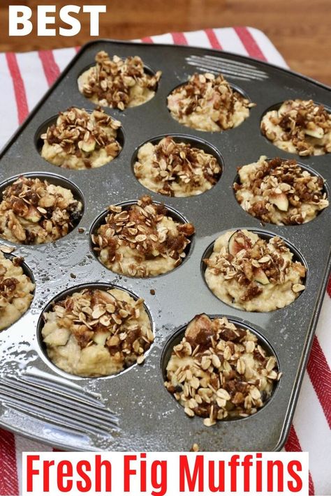 Frozen Figs Recipes, Healthy Fresh Fig Recipes, Foodies Time, Breakfast Muffin Ideas, Fig Muffins Recipe, Fig Recipes Healthy, Fresh Fig Recipes, Fig Recipes Dessert, Fig Recipes Fresh