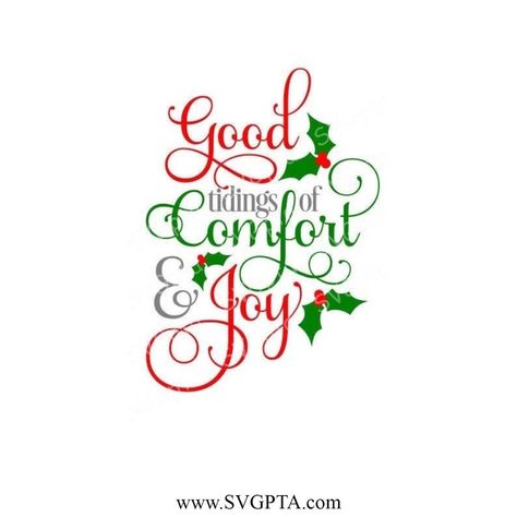 Tidings Of Comfort And Joy, Joy Svg, Mothers Day Svg, Comfort And Joy, Monogram Frame, Svg Christmas, Svg Designs, Fonts Alphabet, Christmas Svg