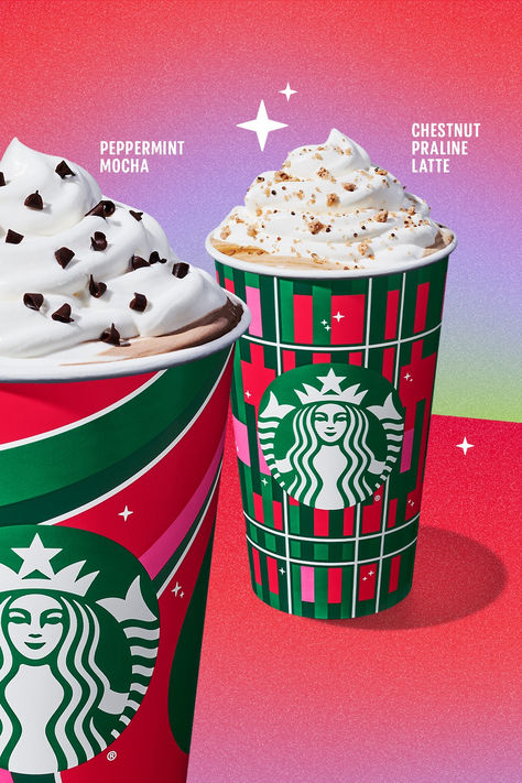 Step into the magic of the season at Starbucks and choose your cheer—a festive classic, returning fave, or something new to the nice list. Order yours with the Starbucks® app! Coffee Promotion Design, Starbucks Branding, Starbucks Holiday Cups, Starbucks Christmas Cups, Christmas Marketing, Mister Donuts, Christmas Promo, Christmas Cups, Starbucks Holiday