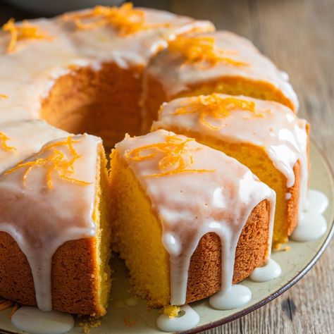 Fresh Orange Pound Cake Recipe - FunSweetRecipes Orange Crush Pound Cake, Easy Orange Pound Cake, Orange Pound Cake Recipe, Orange Pound Cake, Vegan Oatmeal, Pound Cake Recipe, Freshly Squeezed Orange Juice, Fresh Orange, Pound Cake Recipes