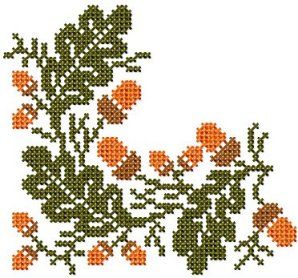 Autumn Cross Stitch Patterns, Cross Stitch Beginner, Fall Cross Stitch, Floral Cross Stitch Pattern, Cross Stitch Kitchen, Pola Kristik, Cross Stitch Bookmarks, Cross Stitch Borders, Cross Stitch Alphabet