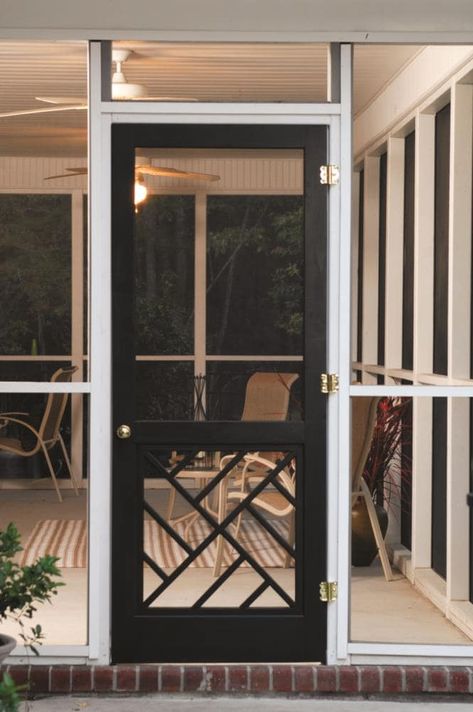 Wooden Screen Door Ideas Porch, Screen Door For Porch, Screen Porch Doors Entrance, Screen Door Inside House, Back Door Screen Doors, Door For Screened In Porch, Inside Screen Door Ideas, Screened Doors For Porch, Screened In Porch Front Door