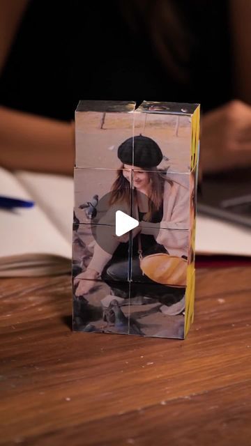 5-Minute Crafts Recycle on Instagram: "How to make flipping photo cubes!

#woodencubes #photocube #diyproject" Photo Cubes Diy Wooden Blocks, Folding Photo Cube, Cottage Activities, Picture Cube, Regalos Diy, Flip Photo, Functional Crafts, Birthday Surprises, Photo Cube