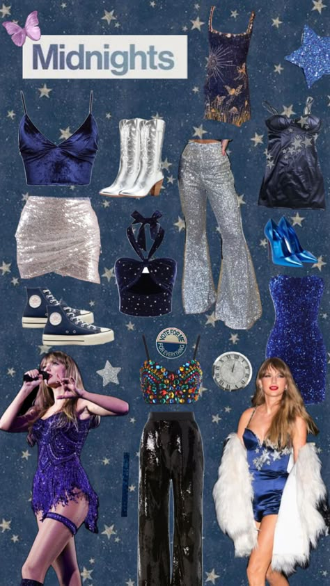 Midnights Halloween Costume Taylor Swift, Eras Tour Movie Outfits Midnights, Taylor Swift Eras Concert Outfit Midnights, Taylor Outfits Midnights, Taylor Swift Costume Midnight, Midnight Album Outfits, Midnights Era Costume, Midnights Taylor Outfit, Eras Outfit Ideas Midnights