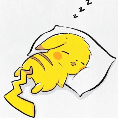 Cute Pikachu Drawings, Pikachu Sleeping, Pikachu Girl, Cool Pokemon Pictures, Kawaii Pikachu, Pikachu Cute, Wallpaper Pokemon, Bugcat Capoo, Pokémon Cute