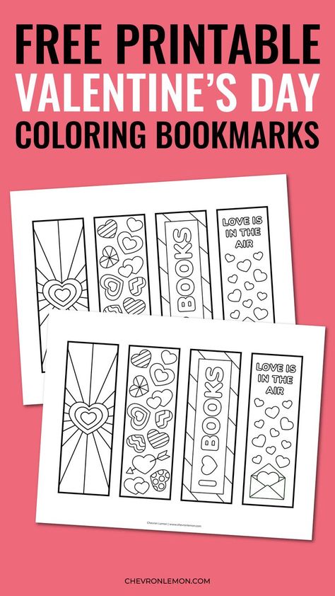 Free printable Valentine's Day coloring bookmarks Valentines Printables Free Kids, Valentine Bookmarks, Valentines Bookmarks, Adult Valentines, Valentines Day Coloring, Valentine's Day Printables, Coloring Bookmarks, Printable Valentine, Coloring Supplies