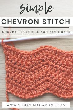 Simple Chevron Stitch Crochet Tutorial (with pictures!) - Sigoni Macaroni Crochet Chevron Stitch, Chevron Stitch Crochet, Ripple Stitch Crochet, Chevron Crochet Blanket Pattern, Chevron Crochet Patterns, Crochet Ripple Afghan, Crochet Ripple Pattern, Crochet Blanket Chevron, Crochet Chevron