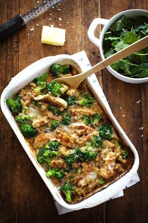 Creamy Chicken Quinoa and Broccoli Casserole is real food meets comfort food. From scratch, quick and easy, and a big gentle hug loaded with good-for-you ingredients. #casserole #chicken #quinoa Quinoa And Broccoli, Broccoli Recipes Casserole, Healthy Casserole Recipes, Chicken Quinoa, Healthy Casseroles, Broccoli Casserole, Chicken Recipes Casserole, Easy Casserole, Quinoa Recipes