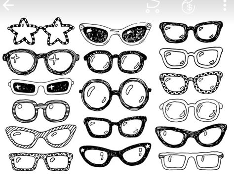 Sunglasses Doodle, Sunglasses Tattoo, How To Draw Glasses, Sunglasses Drawing, Glasses Illustration, Fashion Knowledge, Animal Line Drawings, Decorate Room, Glasses Tattoo