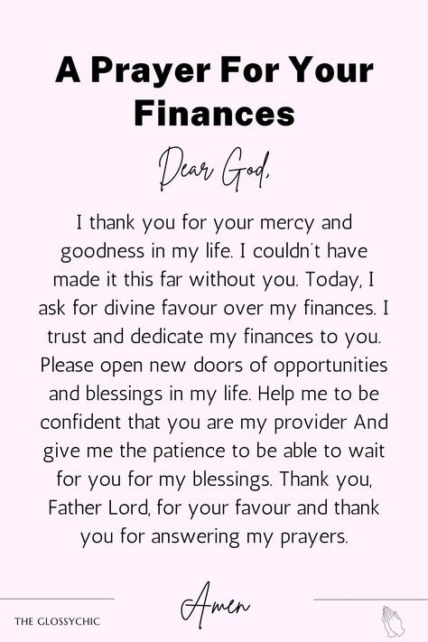 A prayer for your finances Prayer Over Finances, Prayers For Successful Business, Prayers For Financial Breakthrough, Blessing Prayers, Prayer For Finances, Financial Blessing, Financial Breakthrough, Financial Prayers, Financial Blessings