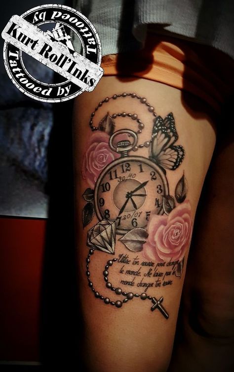 Tatoo Mama Tattoos, Remembrance Tattoos, Mommy Tattoos, Snakebites, Inspiration Tattoos, Watch Tattoos, Clock Tattoo, Memorial Tattoos, Badass Tattoos