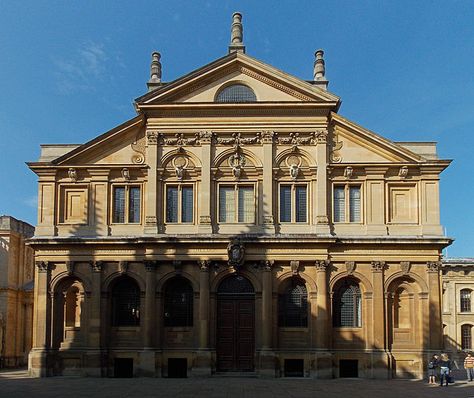 1668.Façade of the Sheldonian Theatre, Oxford. Christopher Wren; Architecture Baroque, Architectural Ideas, Oxford England, Wren, 17th Century, Art References, In Addition, The Spirit, Art Reference