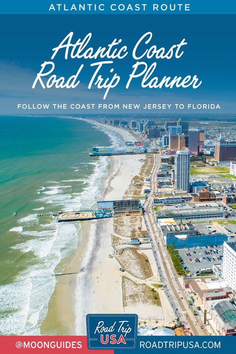 Following our Atlantic Coast road trip route will open your eyes to a whole other world, alternating between wildly differing beach resort areas and lengthy stretches of pristine coastal wilderness. Plan your drive from New Jersey to Florida with helpful maps, historical background, and recommendations for what to do and what to see along the way. Key West Road Trip, West Road Trip, Roanoke Island, Road Trip Planner, East Coast Road Trip, Rv Road Trip, Road Trip Routes, Visit Usa, Historical Background