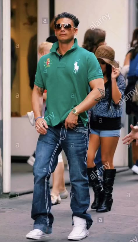 2010 Fashion Outfits Men, 2000s Polo Outfits, Jersey Shore Aesthetic Men, Jersey Shore Mens Outfit, Jersey Shore Guy Outfits, 2010s Club Outfits, 2010s Mens Fashion, 2010s Fashion Men, 2010 Fashion Men