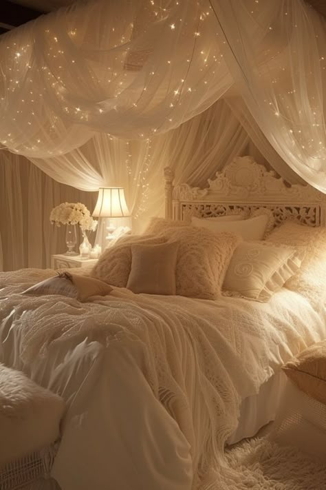 Dream Beds, Bedroom 2024, Cozy Rooms, Dream Bedroom Inspiration, Bedroom Decor Cozy, Cute Bedroom, Makeover Bedroom, Dream House Rooms, Modern Glam