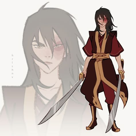 Zuko Genderbend, Atla Genderbend, Fem Zuko, Zuko Outfit, Avatar Genderbend, Female Zuko, Avatar State Aang, Avatar The Last Airbender Oc, Zuko Katara