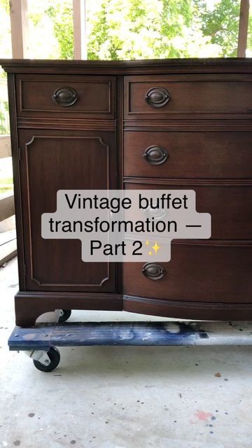 Painting Buffet Ideas, Refurbish Buffet Cabinet, Redo Buffet Cabinet, Restored Buffet Cabinet, Upcycle Buffet Cabinet, Dresser To Buffet Makeover, 2 Tone Furniture Ideas, Refinished Buffet Cabinet, Duncan Phyfe Buffet Makeover